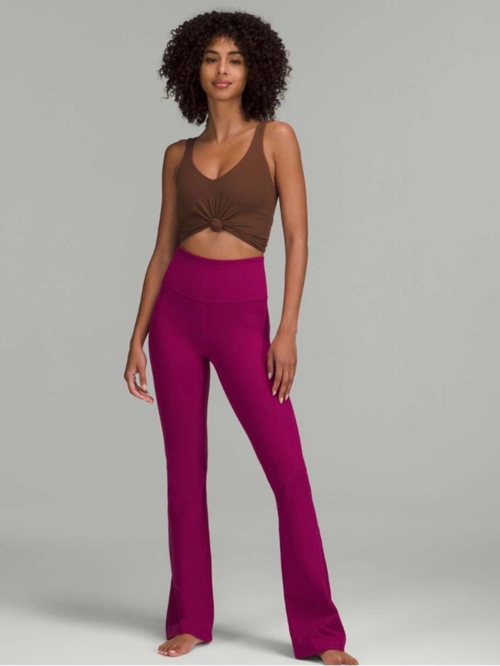 NWT Lululemon Groove Super-High-Rise Flared Pant Nulu Magenta Purple Size 12 - Picture 3 of 12